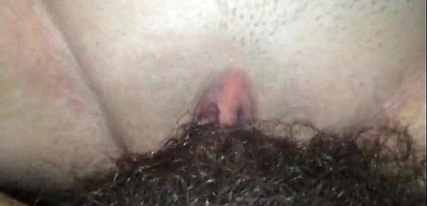  Guy fucking his BBW wife while she is asleep in bed and creampies her